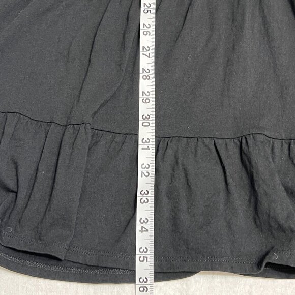 J. Crew Black Tiered Ruffle Sleeve Dress Cotton Size S Casual Summer Dress - Picture 8 of 8